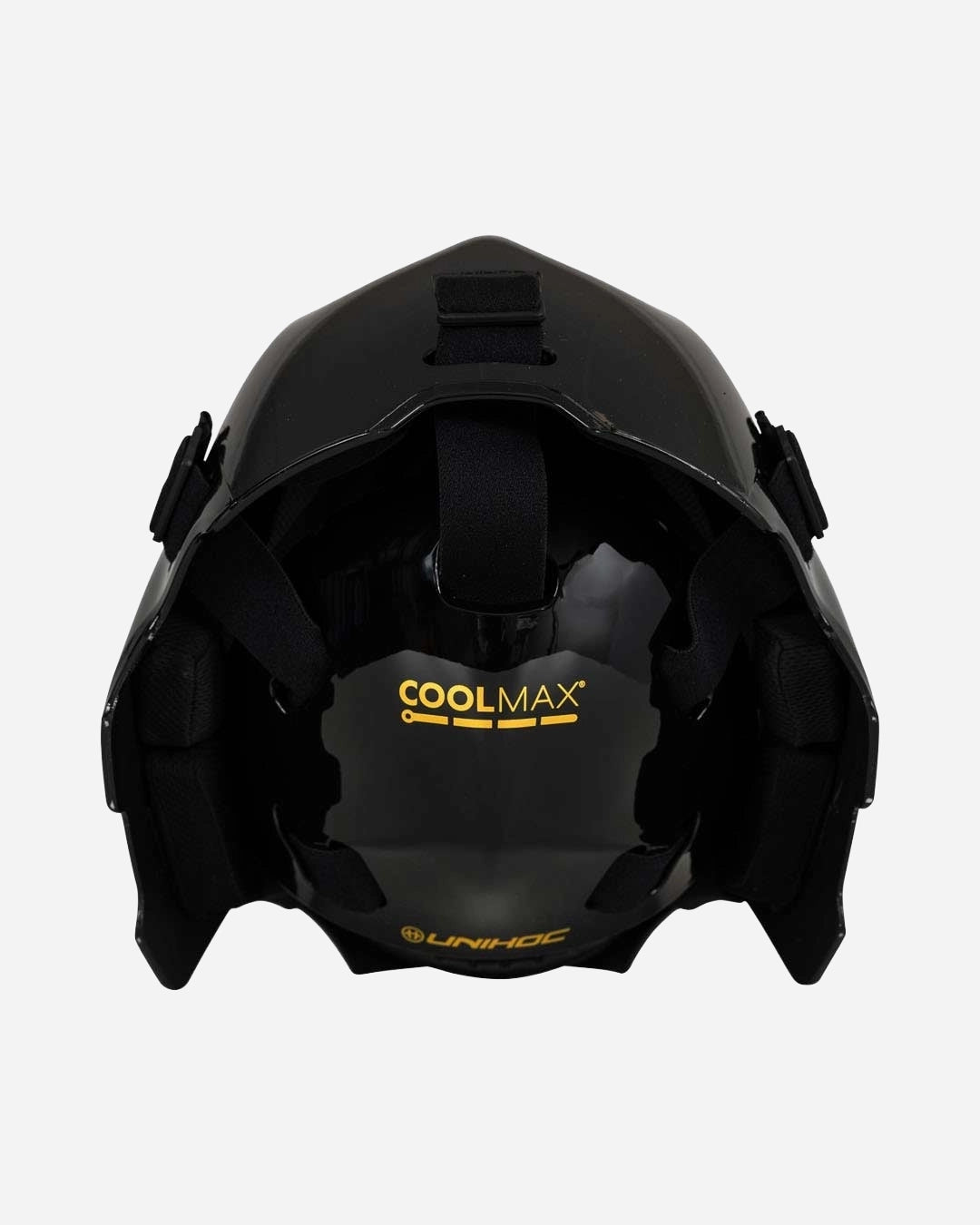 Unihoc Goalie Mask ALPHA PRIME EVOLAB Black/Gold 26/27