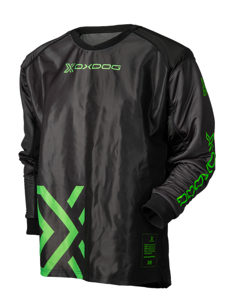 X2 Goalie Shirt SR Padded Black/Green 25/26